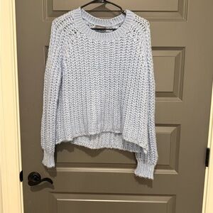 Wooden Ships Soft Blue Knit Sweater Size M